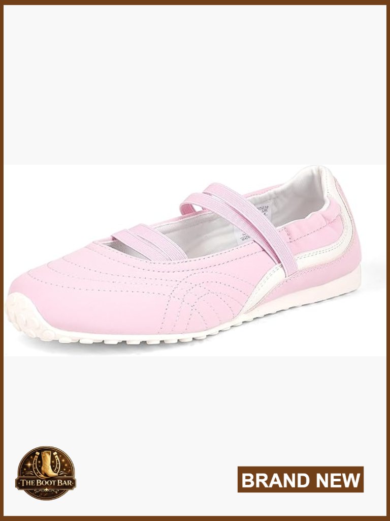 Women's Mary Jane Sneakers Ballet Flats Elastic Strap Slip On Lightweight